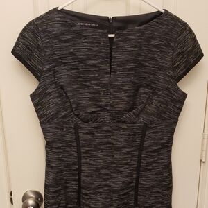 Jones Wear Dress Black and Gray Textured Dress